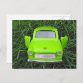 Carte Postale Trabi sur l'herbe (Devant / Derrière)