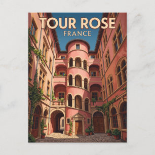 Carte Postale Traboule de la Tour Rose France