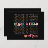 Carte Postale Track And Field Mom Super Courir la fête des mères (Devant / Derrière)