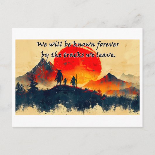 Carte Postale Tracks We Leave Behind - Design 1 (Devant)