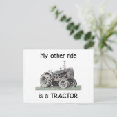 Carte Postale Tracteur (Debout devant)