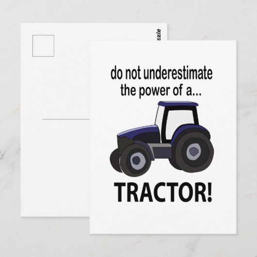 Carte Postale Tracteur (Devant / Derrière)