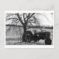 Tracteur à la retraite