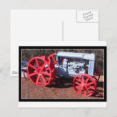 Carte Postale Tracteur agricole (Devant / Derrière)