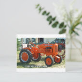 CARTE POSTALE TRACTEUR ALLIS CHALMER 1937 (Debout devant)