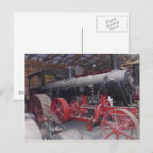 Carte Postale Tracteur antique (Devant / Derrière)