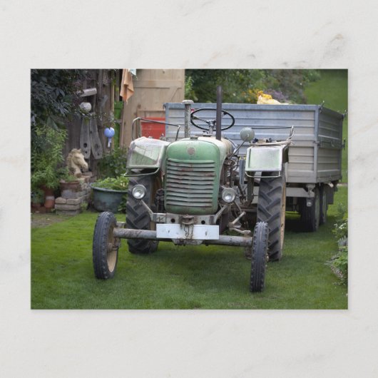 Carte Postale Tracteur Green Steyr 80A (Devant)