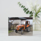 Carte Postale Tracteur Orange Steyr KL II (Debout devant)