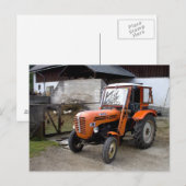 Carte Postale Tracteur Orange Steyr KL II (Devant / Derrière)