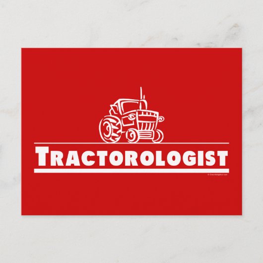Carte Postale Tracteur Rouge, Tractorologue (Devant)