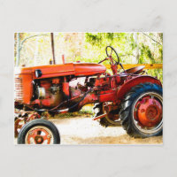 Tracteur rouge vintage
