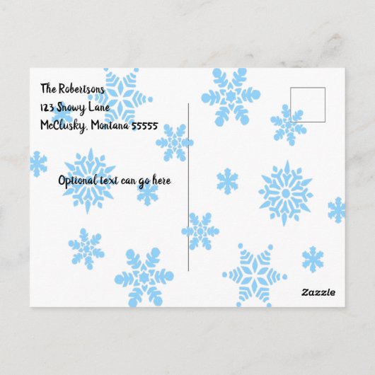 Carte Postale Tracteur vert moderne à Barnyard Noël (Dos)