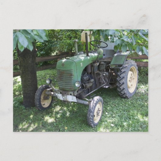 Carte Postale Tracteur vert Steyr 80A (Devant)