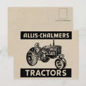Carte Postale Tracteur vintage (Devant / Derrière)