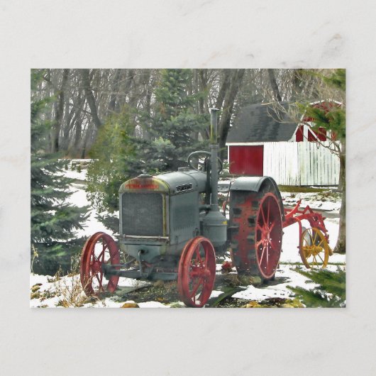 Carte Postale Tracteur vintage (Devant)