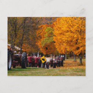 Carte Postale Tracteurs du New Hampshire à l'automne