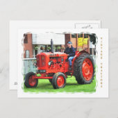 Carte Postale TRACTEURS vintages (Devant / Derrière)