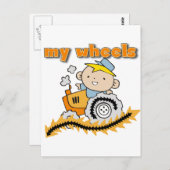 Carte Postale Tractor My Wheels Tshirts et cadeaux (Devant / Derrière)