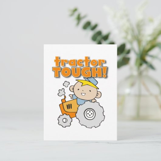 Carte Postale Tractor T-shirts et cadeaux robustes (Debout devant)