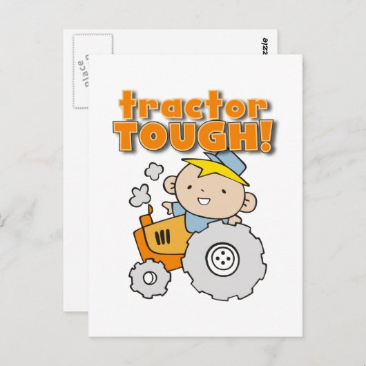 Carte Postale Tractor T-shirts et cadeaux robustes (Devant / Derrière)