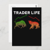 Carte Postale Trader Stock Cadeaux Jour Trading Gift Market Fore (Devant / Derrière)
