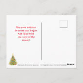 Carte postale traditionnelle Arbre de Noël Joyeux  (Dos)