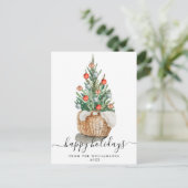 Carte postale traditionnelle Christmas Tree Holida (Debout devant)