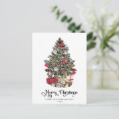 Carte postale traditionnelle Christmas Tree Holida (Debout devant)