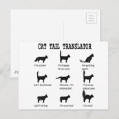 CARTE POSTALE TRADUCTEUR DE QUEUE DE CHAT (Devant / Derrière)