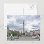 Carte Postale Trafalgar Carré à Londres (Devant / Derrière)