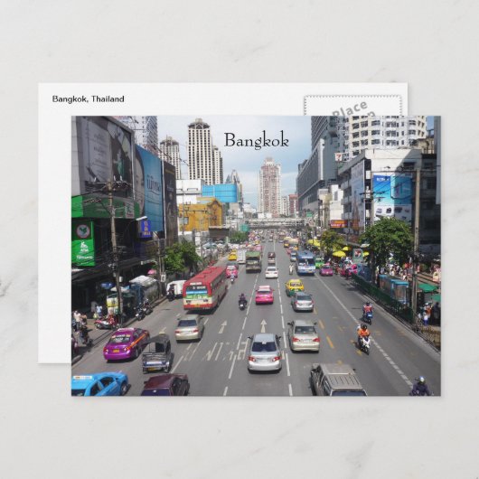 Carte Postale trafic de bangkok (Devant / Derrière)
