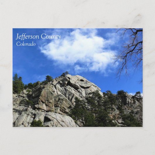 Carte Postale Trail dans le comté de Jefferson, Colorado (Devant)