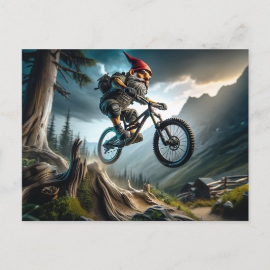 Carte Postale Trail VTT Shredding Gnome (Devant)