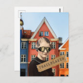 Carte Postale Trailblazer féminin vintage Kitschy (Devant / Derrière)