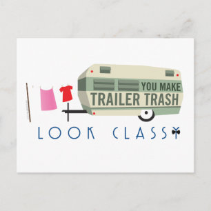 Carte Postale Trailer Trash Postcard
