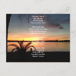 Carte Postale Trails I Travel Poem Card