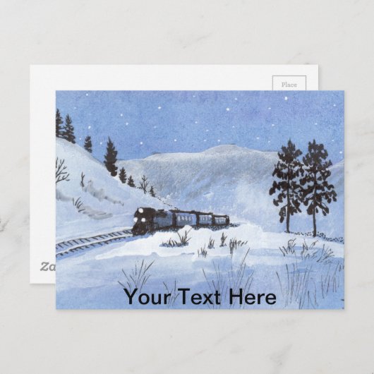 Carte Postale Train (Devant / Derrière)