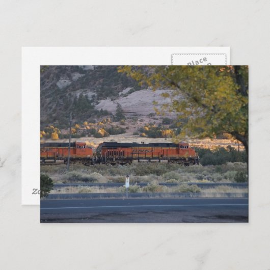 Carte Postale train (Devant / Derrière)