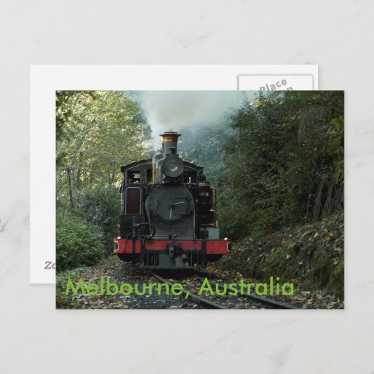 Carte Postale Train à Melbourne, Australie (Devant / Derrière)