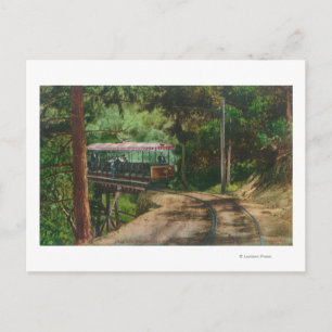 Carte Postale Train à travers Wooden CanyonMt. Lowe, CA