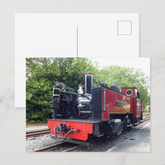 CARTE POSTALE TRAIN À VAPEUR (Devant / Derrière)