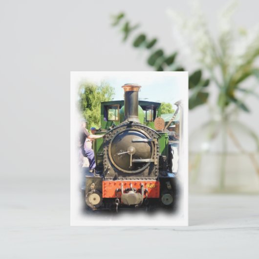 CARTE POSTALE TRAIN À VAPEUR (Debout devant)