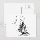 Carte Postale Train à vapeur (Devant / Derrière)