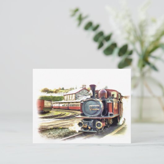 CARTE POSTALE TRAIN À VAPEUR (Debout devant)