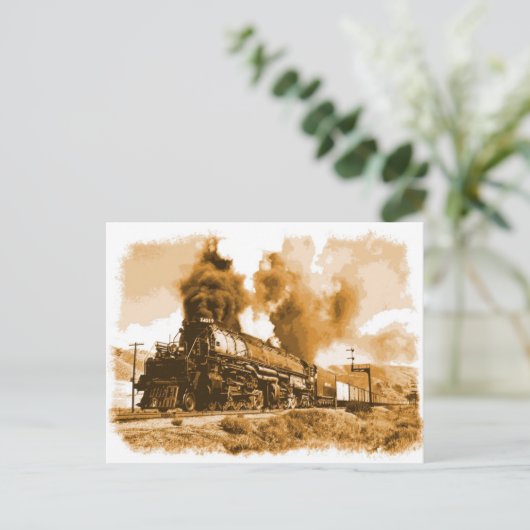 Carte Postale Train à vapeur (Debout devant)