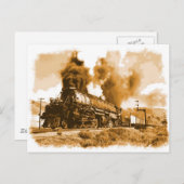 Carte Postale Train à vapeur (Devant / Derrière)