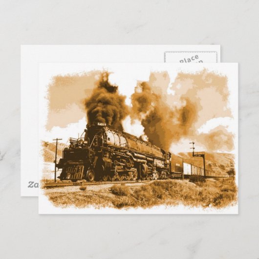 Carte Postale Train à vapeur (Devant / Derrière)