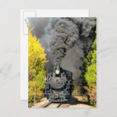 Carte Postale Train à vapeur 19 (Devant / Derrière)