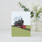 Carte Postale Train à vapeur chemin de fer (Debout devant)
