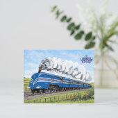 Carte Postale Train à vapeur Coronation Scot Blue Streamlined (Debout devant)